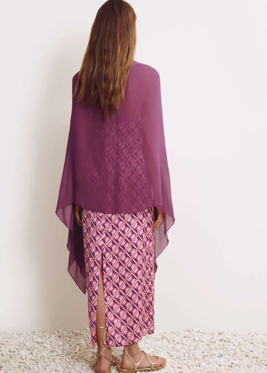 Mujer Brownie Spain Otros Accesorios-Shawl Liso Berenjena