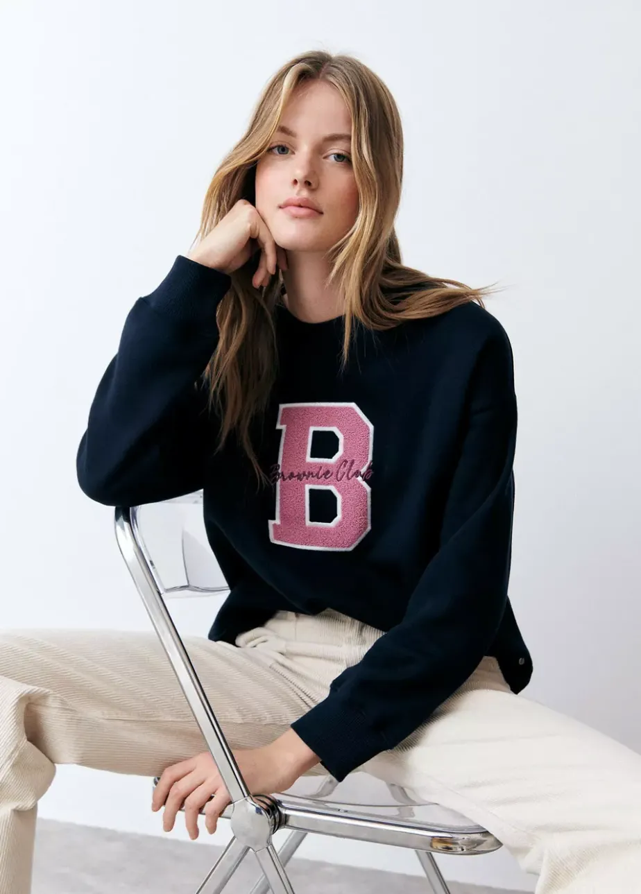 Mujer Brownie Spain Sudaderas-Sudadera B Bordado