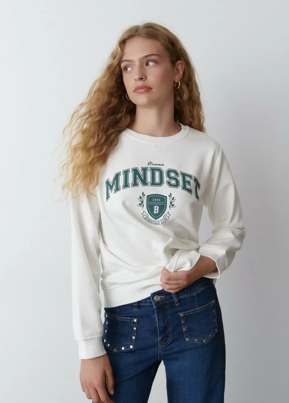 Mujer Brownie Spain Sudaderas-Sudadera Bordada Mindset