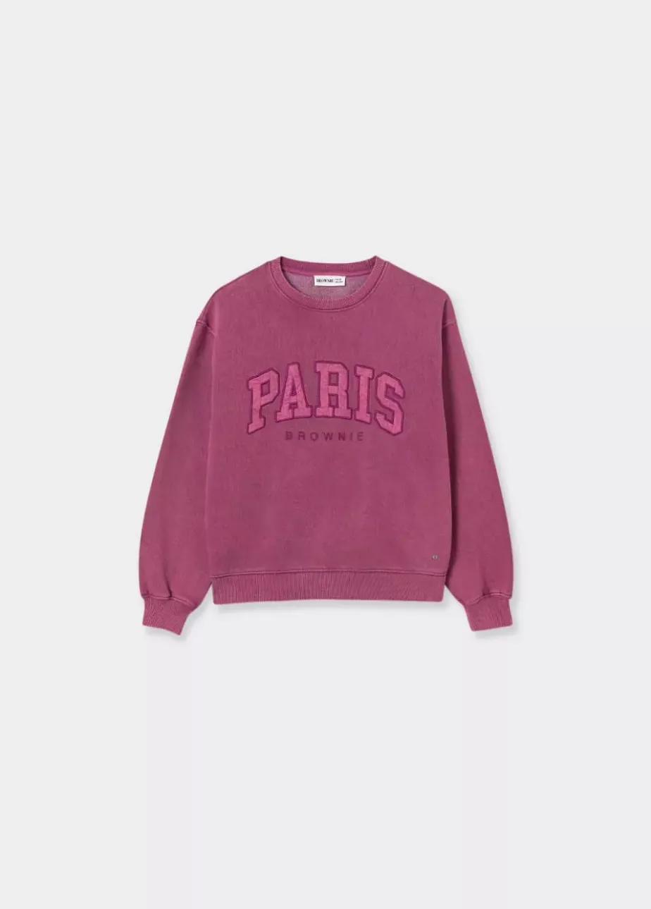 Mujer Brownie Spain Sudaderas-Sudadera Bordada Paris