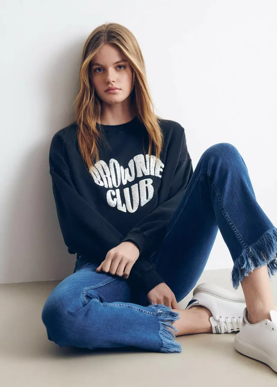 Mujer Brownie Spain Sudaderas-Sudadera Brownie Corazon Glitter
