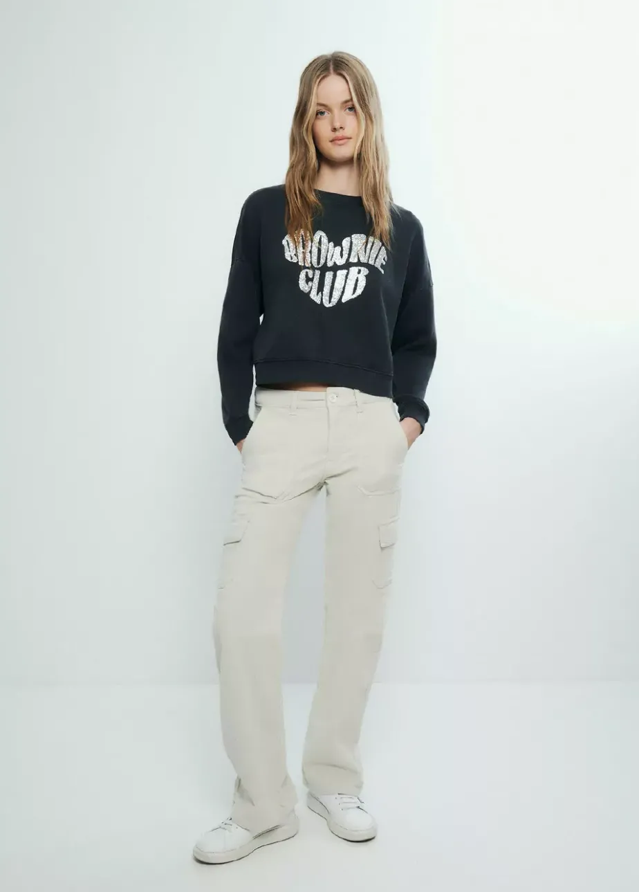 Mujer Brownie Spain Sudaderas-Sudadera Brownie Corazon Glitter