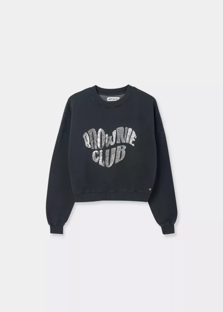 Mujer Brownie Spain Sudaderas-Sudadera Brownie Corazon Glitter