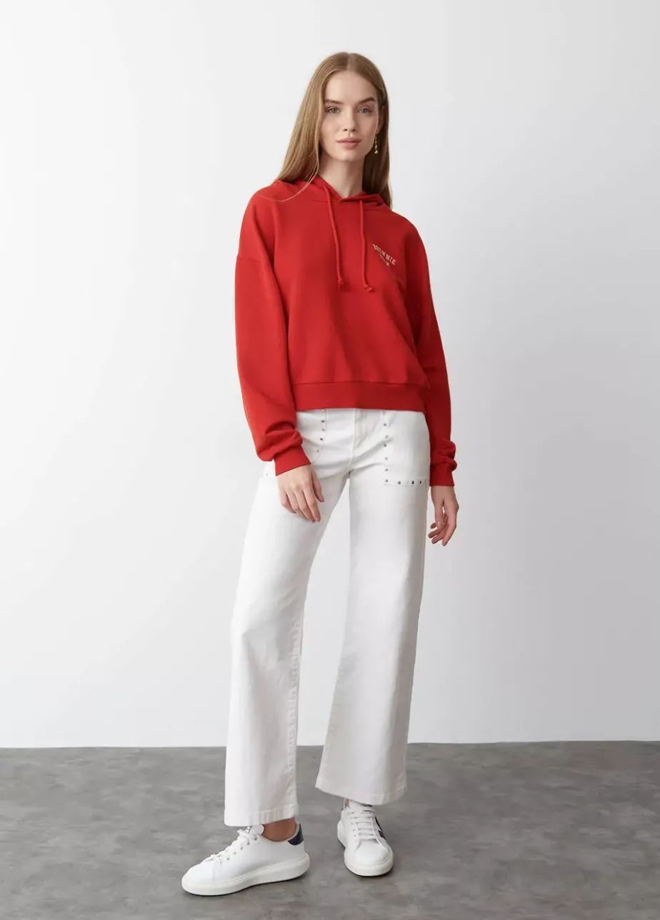 Mujer Brownie Spain Sudaderas-Sudadera Capucha Cropped