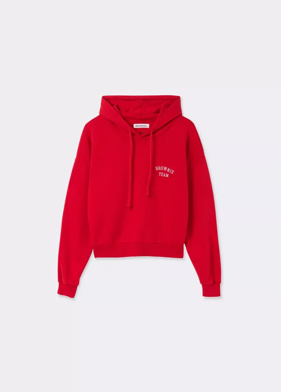 Mujer Brownie Spain Sudaderas-Sudadera Capucha Cropped
