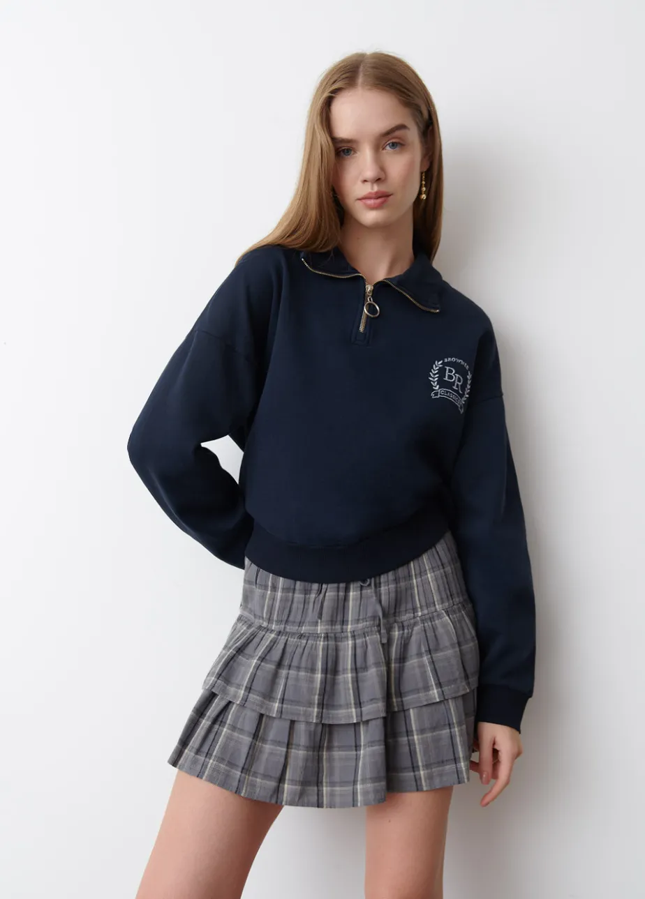 Mujer Brownie Spain Sudaderas-Sudadera Cremallera Bordado