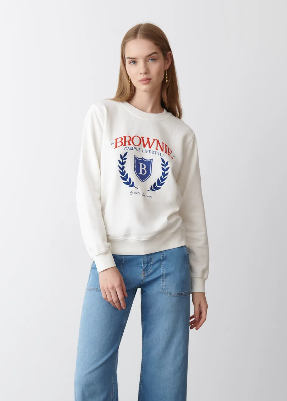 Mujer Brownie Spain Sudaderas-Sudadera Escudo