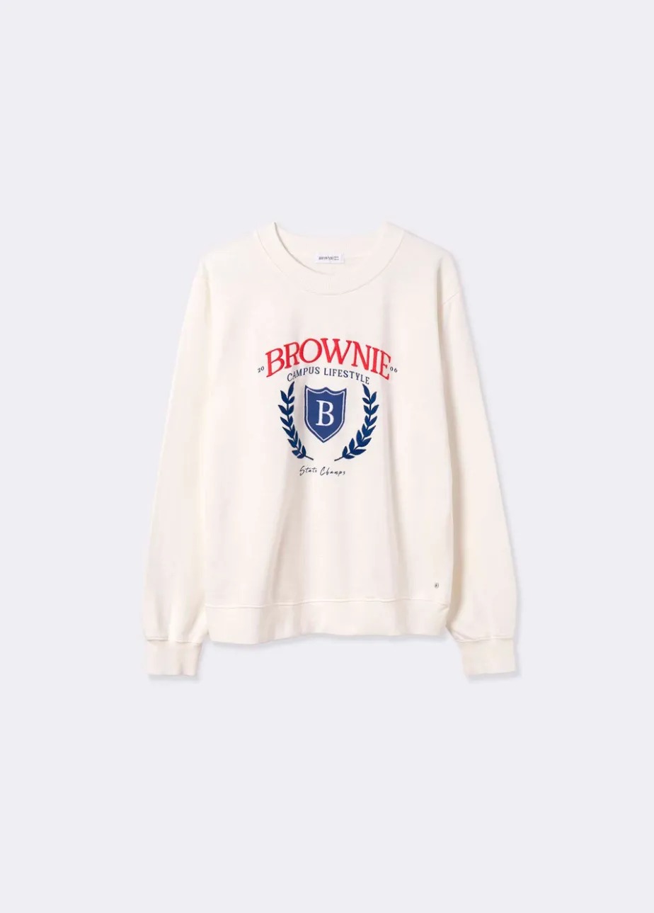 Mujer Brownie Spain Sudaderas-Sudadera Escudo