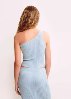 Mujer Brownie Spain Tops-Top Canale Asimetrico Hilo Metalizado