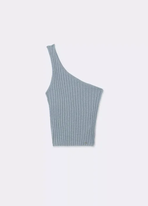 Mujer Brownie Spain Tops-Top Canale Asimetrico Hilo Metalizado