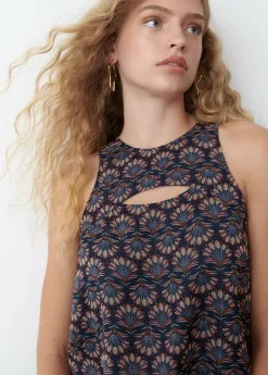 Mujer Brownie Spain Tops-Top Estampado Indio Lurex Cut Out