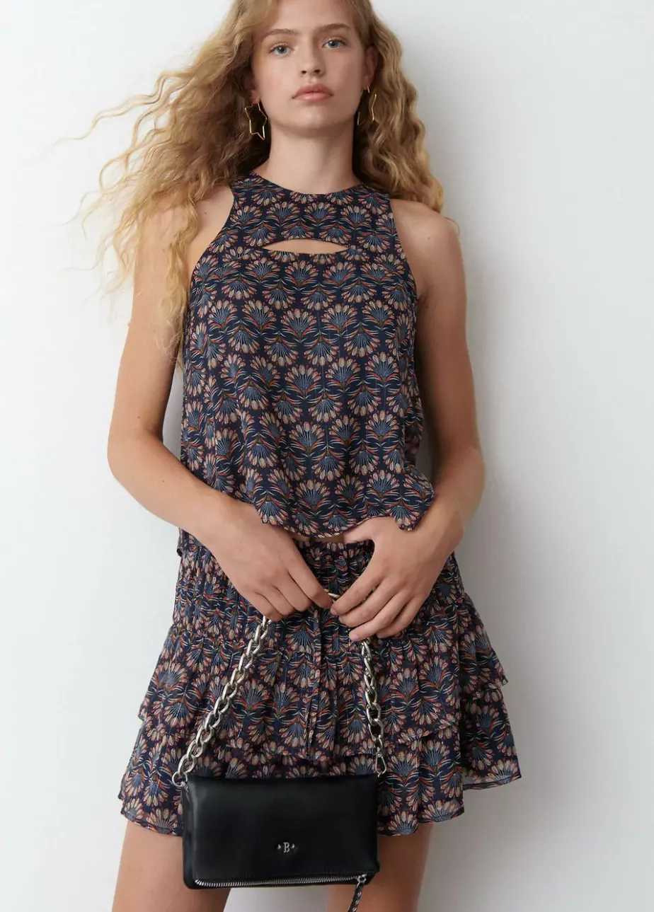 Mujer Brownie Spain Tops-Top Estampado Indio Lurex Cut Out