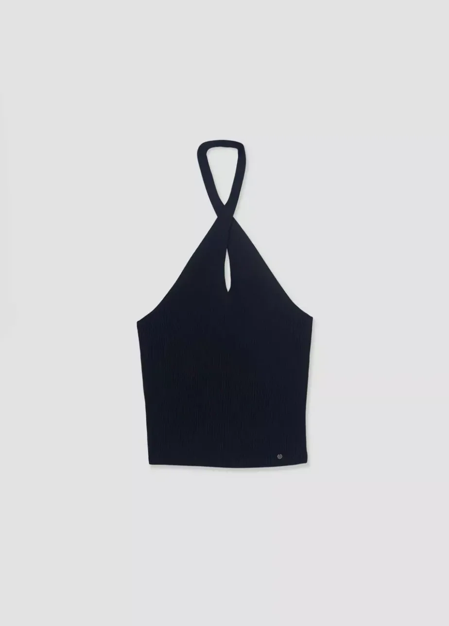 Mujer Brownie Spain Tops-Top Punto Cruzado Cuello