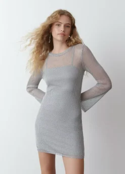 Mujer Brownie Spain Vestidos-Vestido Calado Hilo Metalizadoiz