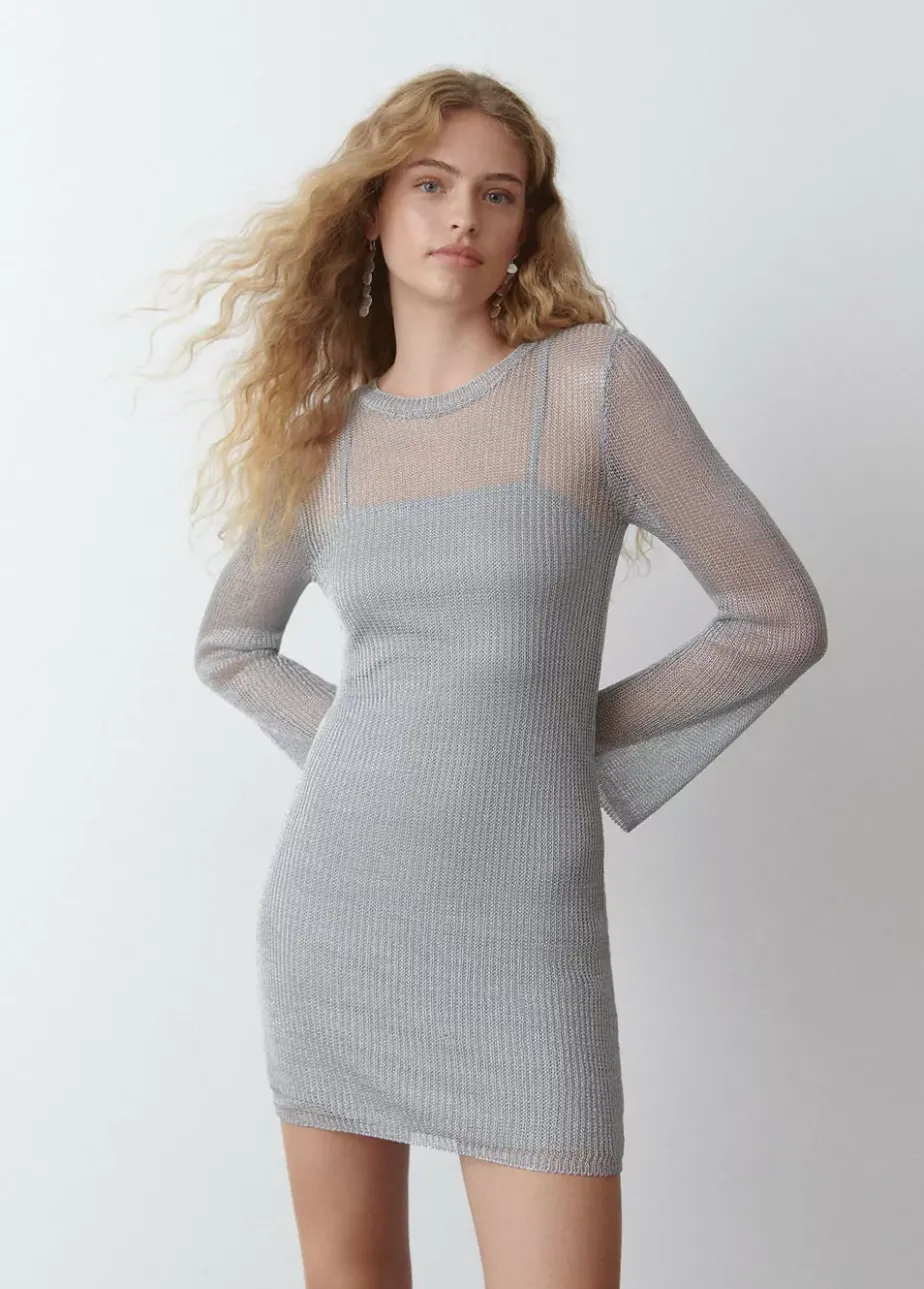 Mujer Brownie Spain Vestidos-Vestido Calado Hilo Metalizadoiz