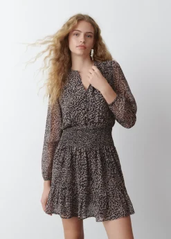 Mujer Brownie Spain Vestidos-Vestido Corto Mancha Animal