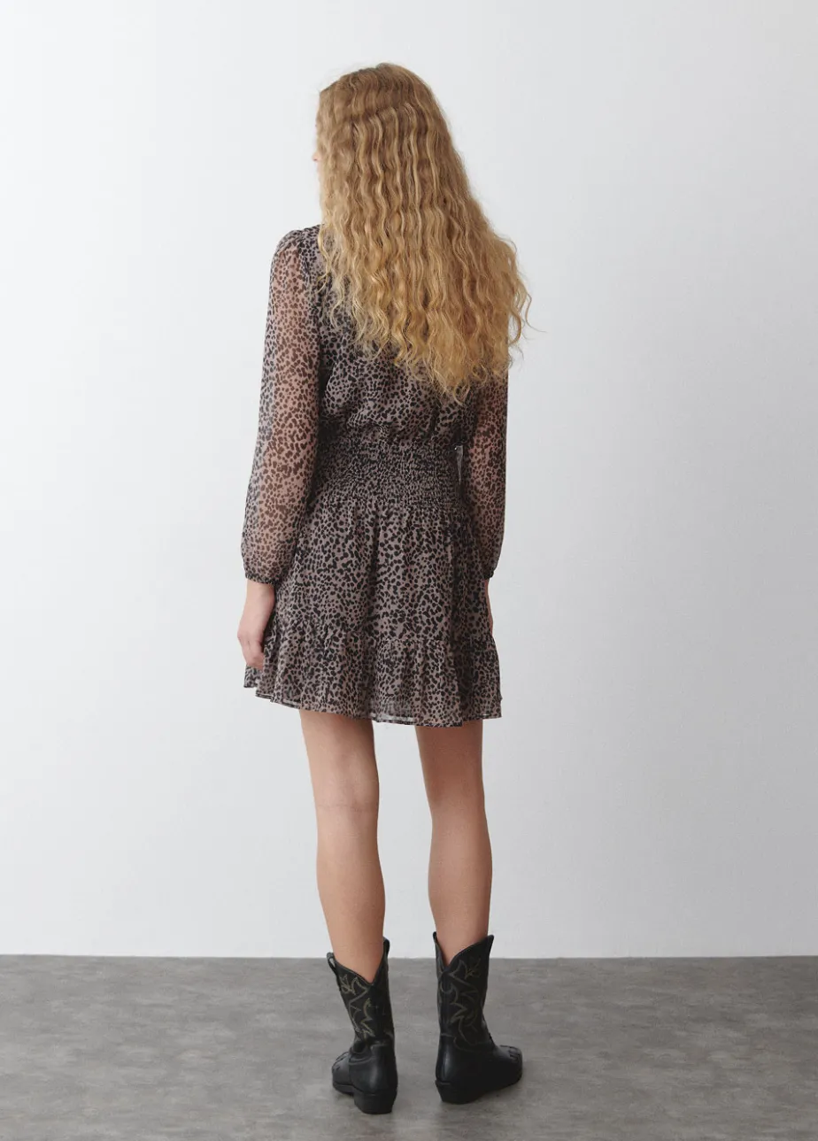 Mujer Brownie Spain Vestidos-Vestido Corto Mancha Animal