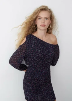 Mujer Brownie Spain Vestidos-Vestido Cut Out Hombro Estampado