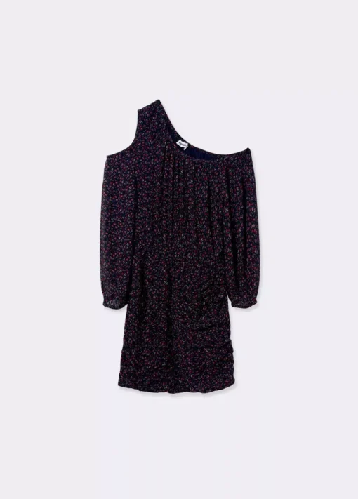 Mujer Brownie Spain Vestidos-Vestido Cut Out Hombro Estampado