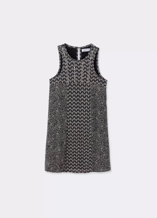 Mujer Brownie Spain Vestidos-Vestido Doble Estampado Brillos