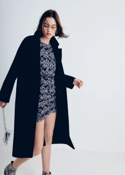 Mujer Brownie Spain Vestidos-Vestido Drapeado Estampado Ikat
