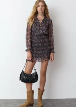 Mujer Brownie Spain Vestidos-Vestido Engomado Estampado Indio