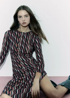 Mujer Brownie Spain Vestidos-Vestido Estampado Ondas
