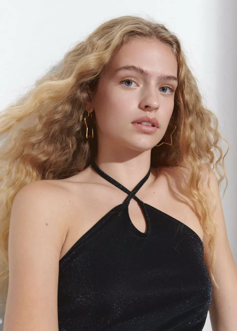Mujer Brownie Spain Vestidos-Vestido Halter Cruzado