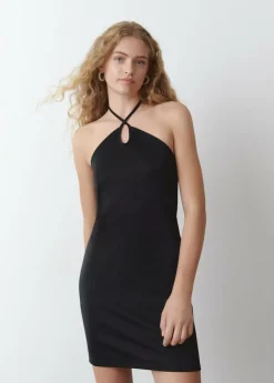 Mujer Brownie Spain Vestidos-Vestido Halter Cruzado