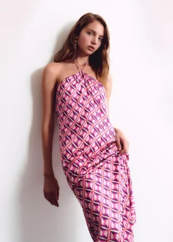 Mujer Brownie Spain Vestidos-Vestido Halter Estampado Pop