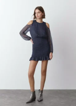 Mujer Brownie Spain Vestidos-Vestido Hombros Cut Out Falda Smock