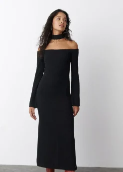 Mujer Brownie Spain Vestidos-Vestido Largo Escote Hombros