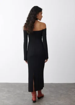 Mujer Brownie Spain Vestidos-Vestido Largo Escote Hombros