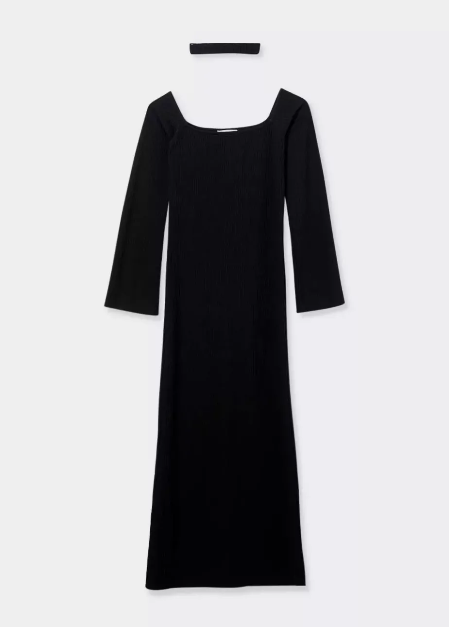 Mujer Brownie Spain Vestidos-Vestido Largo Escote Hombros