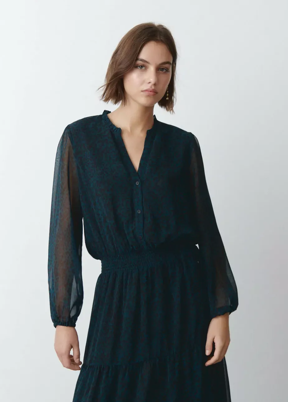 Mujer Brownie Spain Vestidos-Vestido Largo Mancha Animal