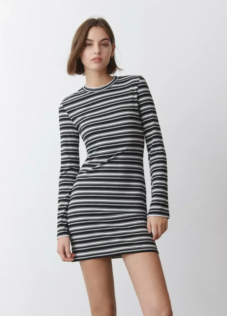 Mujer Brownie Spain Vestidos-Vestido Rayas Manga Larga